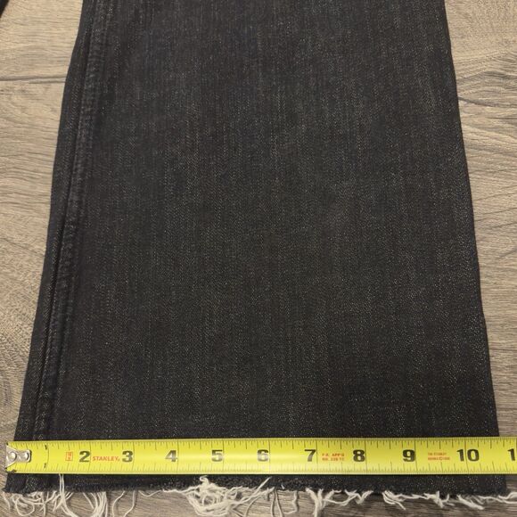Zara Jeans Womens Marine Straight High Rise Wide Leg Black Stone Denim Size 2 - Picture 8 of 8